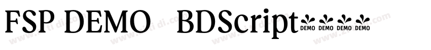 FSP DEMO   BDScript字体转换